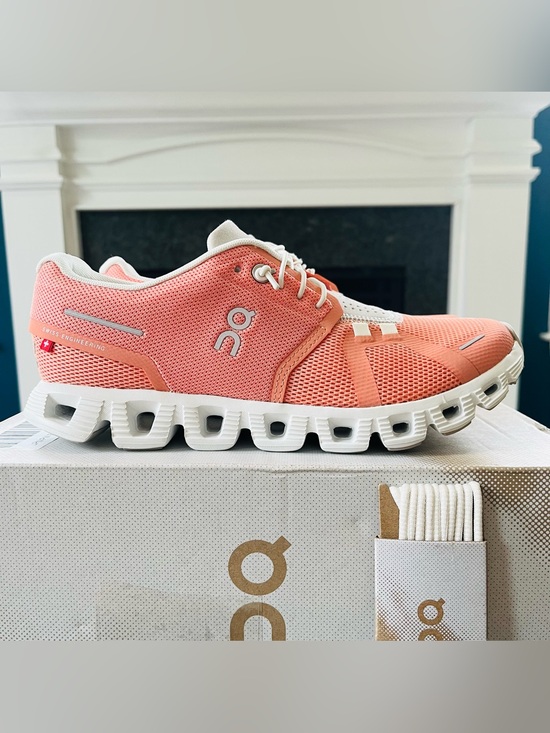 On Running Shoes - Sz 7 On Cloud 5 Women's Sneakers Trainers Shoes Flamingo/Pearl 59.97765